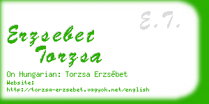 erzsebet torzsa business card